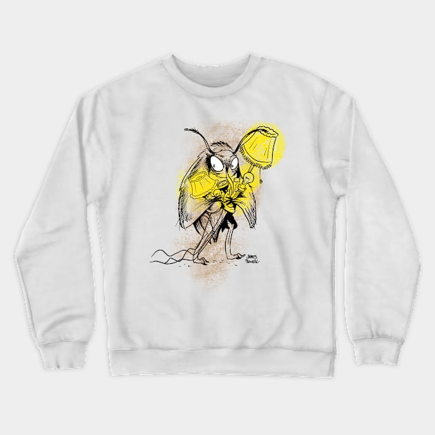 Moth Man Crewneck Sweatshirt by ArtByJamesPowell